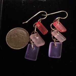 "Sea" glass earrings